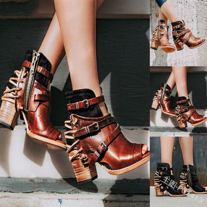 Elizabeth Ainsley Wedge Sandals - Roman Style Comfort