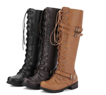 Elizabeth Ainsley Rider Boots - Rivet Buckle Support