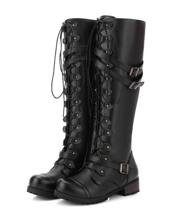Elizabeth Ainsley Rider Boots - Rivet Buckle Support