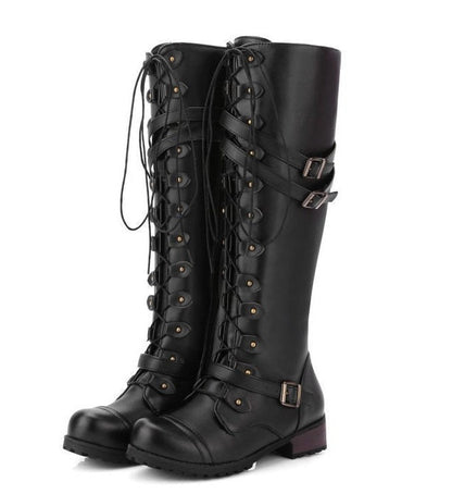 Elizabeth Ainsley Rider Boots - Rivet Buckle Support