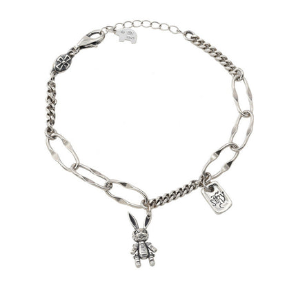 Mixed-Link Charm Bracelet with Contemporary Layered Style