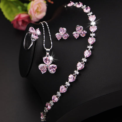 Clover Zircon Jewelry Set