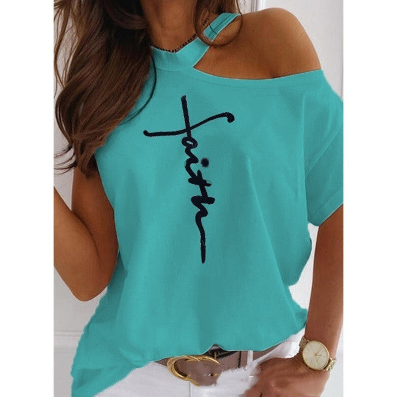 Chic Solid Short Sleeve Tee by Elizabeth Ainsley