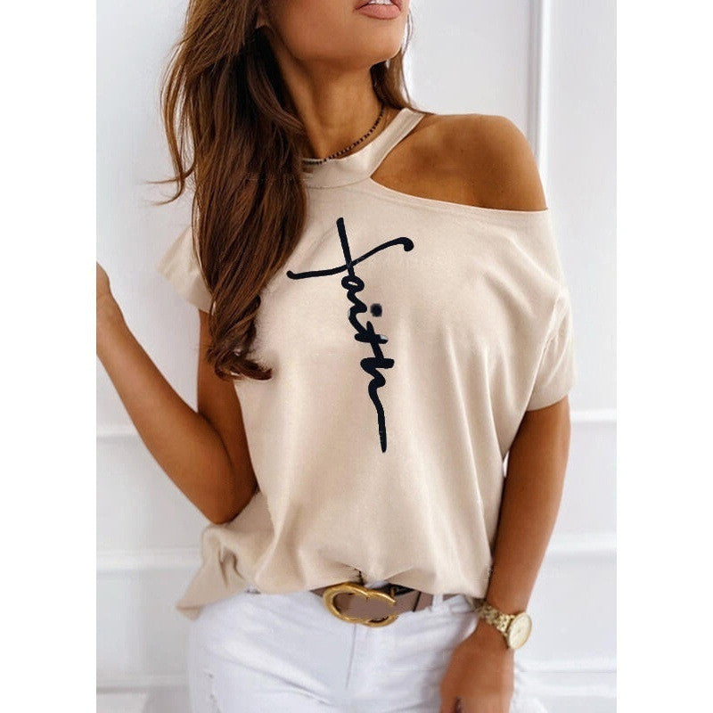 Chic Solid Short Sleeve Tee by Elizabeth Ainsley
