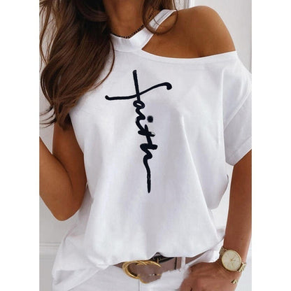 Chic Solid Short Sleeve Tee by Elizabeth Ainsley