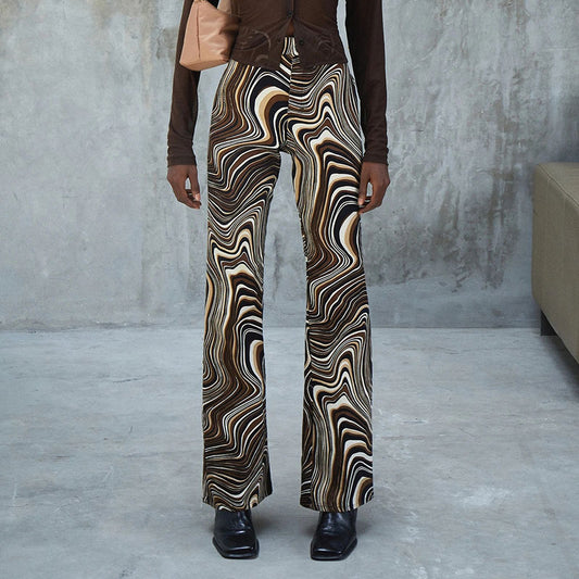 Retro Wave Elizabeth Ainsley High-Rise Straight Pants