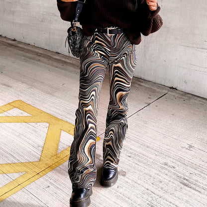 Retro Wave Elizabeth Ainsley High-Rise Straight Pants