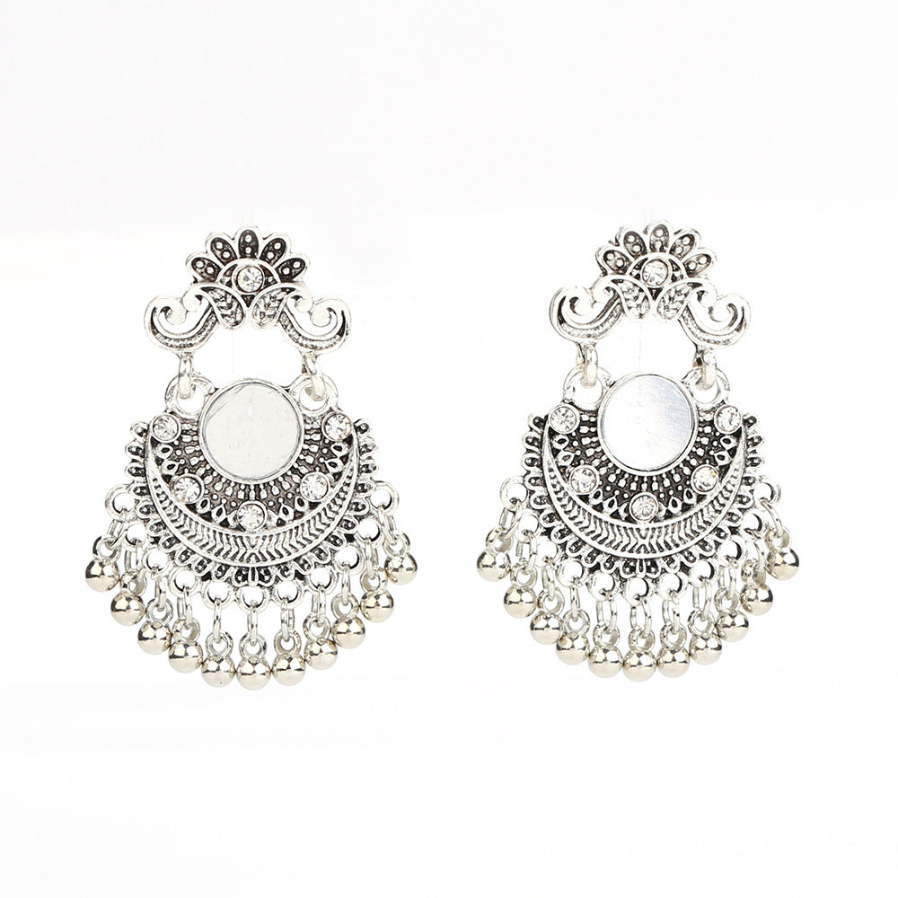 Vintage Bell Tassel Earrings with Intricate Boho Detailing