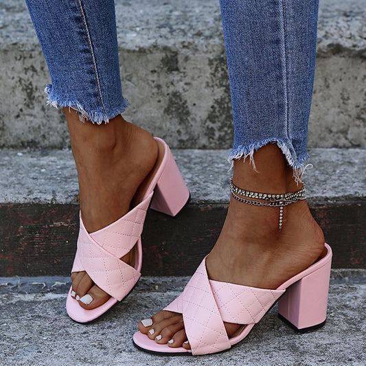 Chic Block Heel Sandals by Elizabeth Ainsley