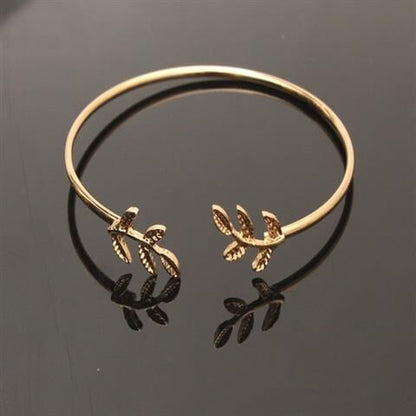 Heart Accent Open Cuff Bracelet with Delicate Sparkle Detail