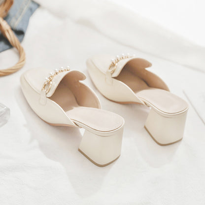 Chic Pinterest-Inspired Elizabeth Ainsley Block Heel Mules
