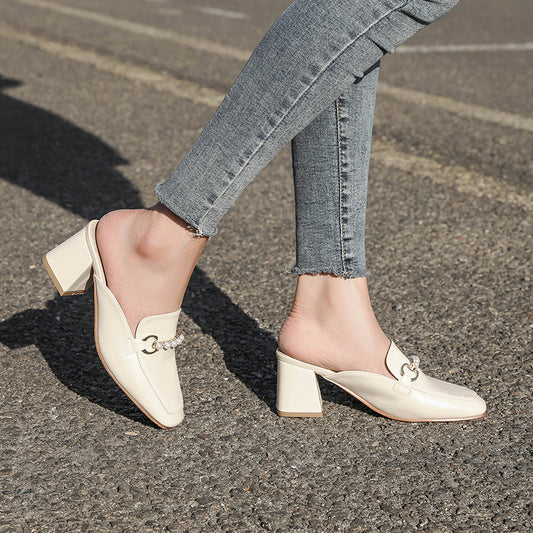 Chic Pinterest-Inspired Elizabeth Ainsley Block Heel Mules