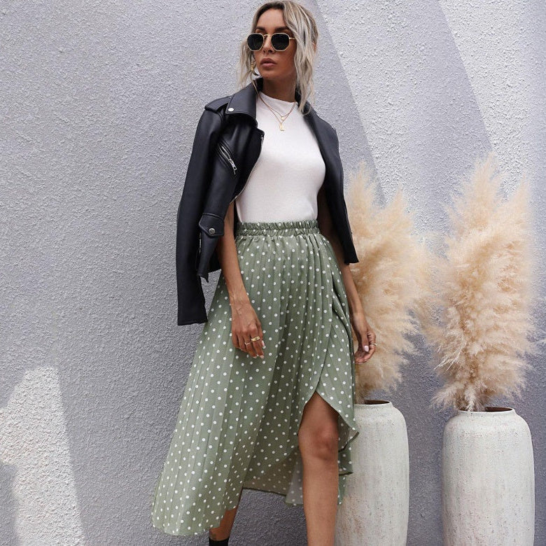 Pinterest-Inspired Elizabeth Ainsley Chiffon Polka Dot Skirt