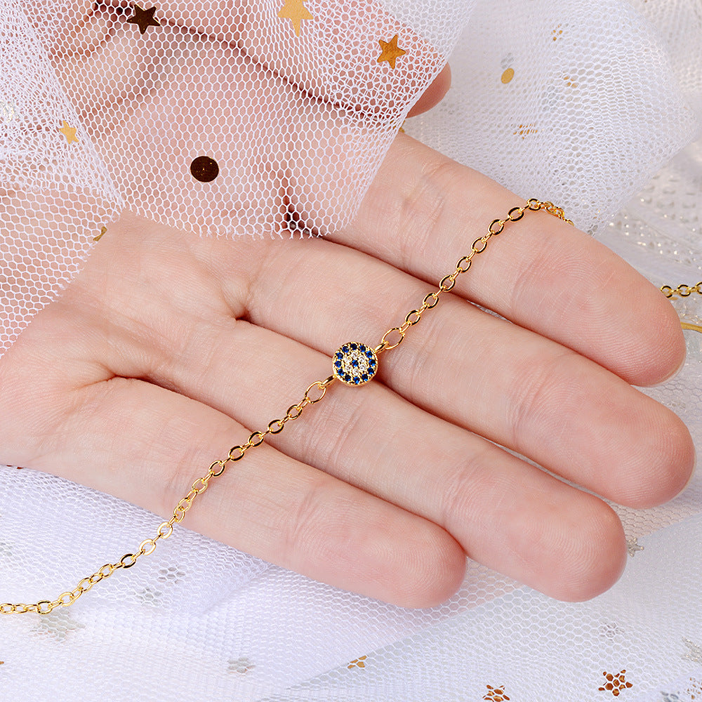 Delicate Chain Bracelet with Circular Symbol Detail