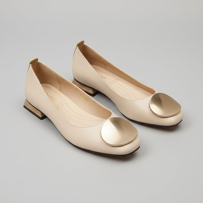Chic Elizabeth Ainsley Mid-Heel Mary Jane Flats