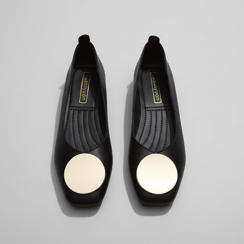 Chic Elizabeth Ainsley Mid-Heel Mary Jane Flats
