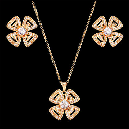 Four-Leaf Clover Zircon Set