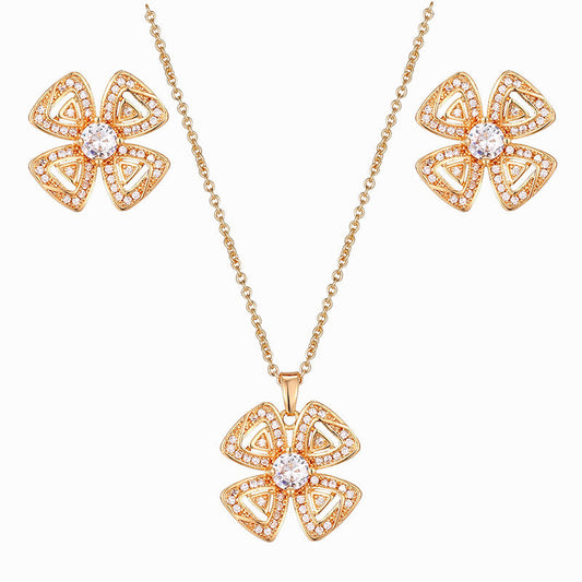 Four-Leaf Clover Zircon Set