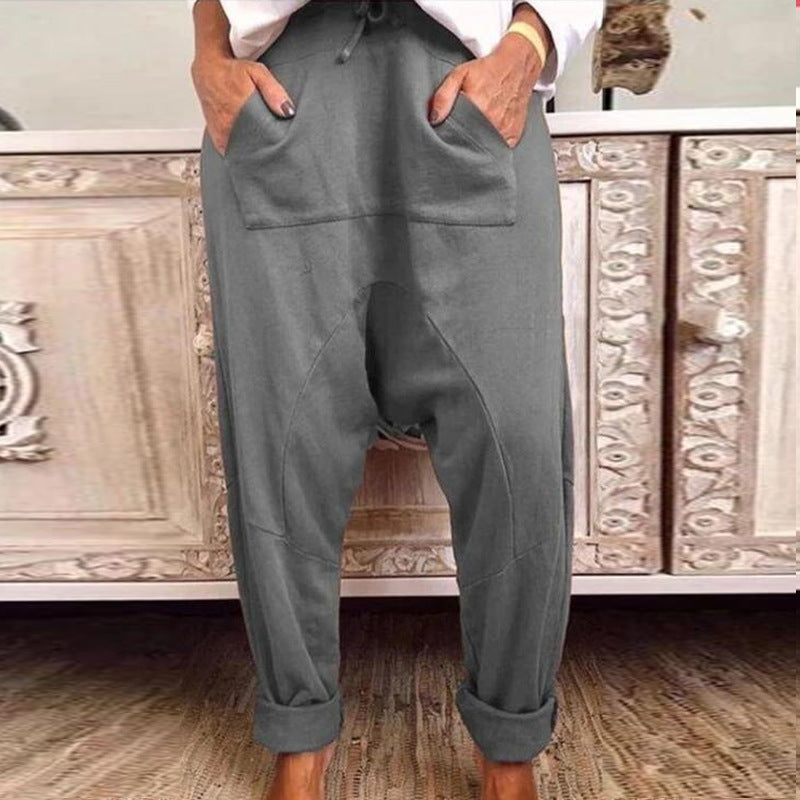Chic Comfort Elizabeth Ainsley Lace Up Harem Pants