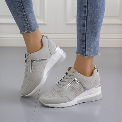 Chic Platform Lace-Up Sneakers by Elizabeth Ainsley