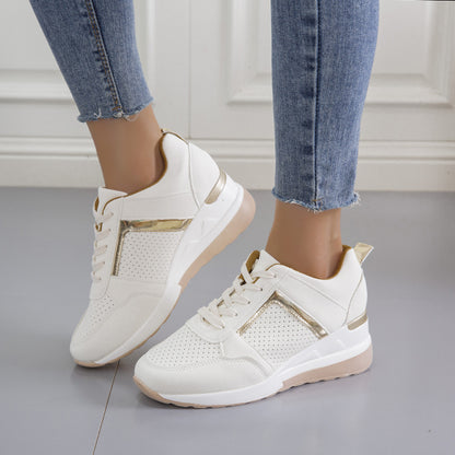 Chic Platform Lace-Up Sneakers by Elizabeth Ainsley