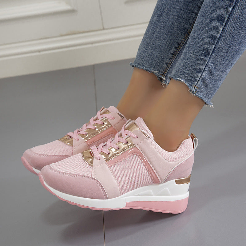 Chic Platform Lace-Up Sneakers by Elizabeth Ainsley