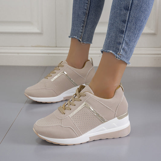 Chic Platform Lace-Up Sneakers by Elizabeth Ainsley