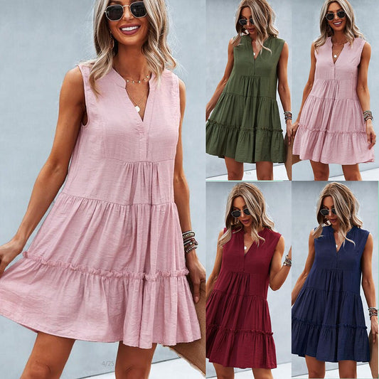 Chic V-Neck Sleeveless Dress by Elizabeth Ainsley