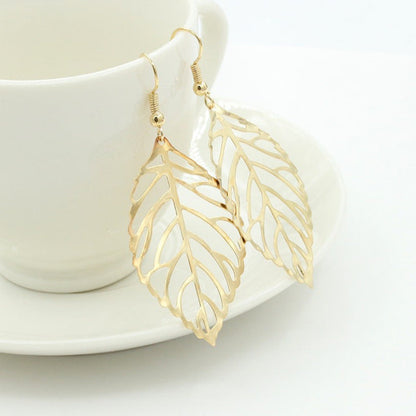 Modern Geometric Drop Earrings with Layered Design