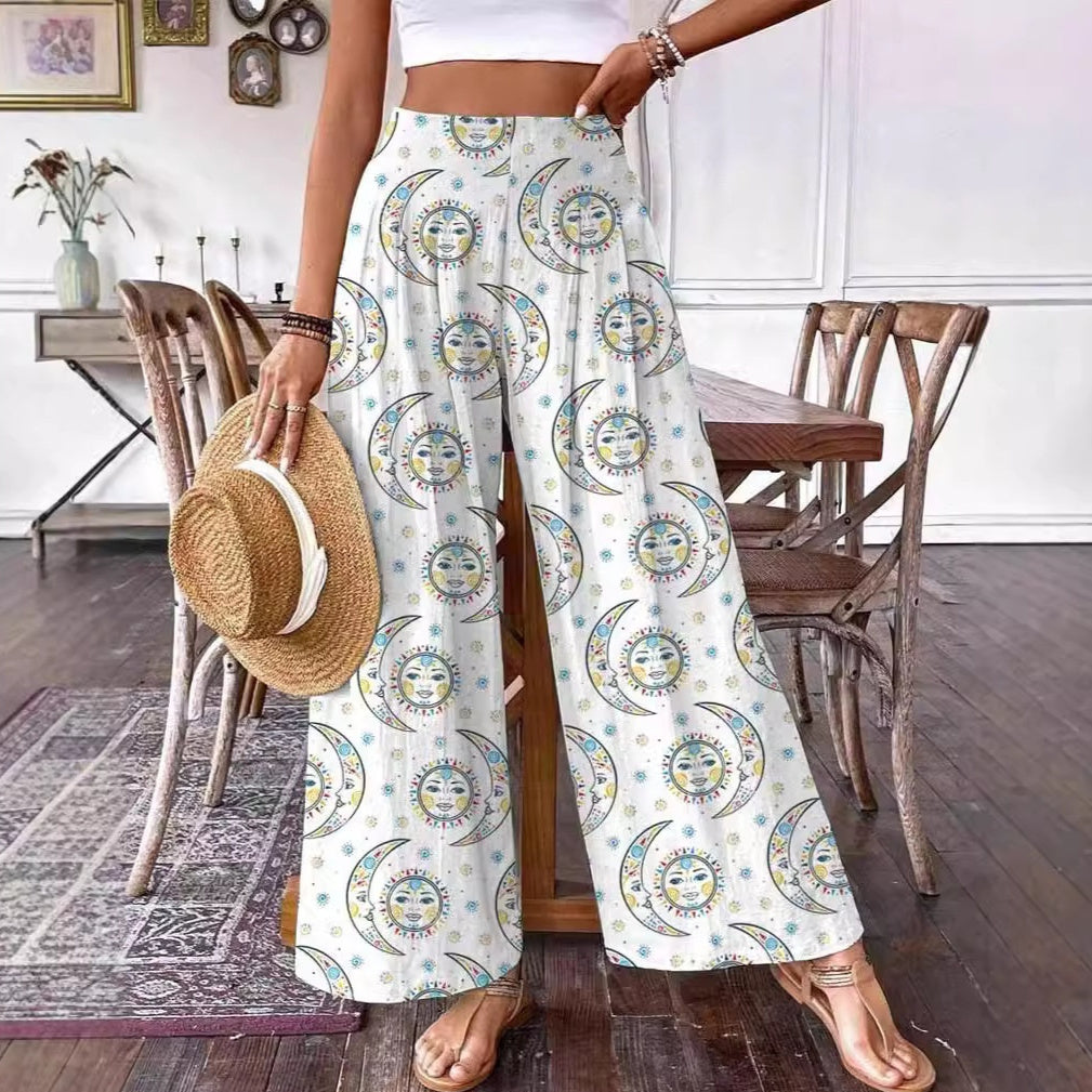Elegant Floral High-Waisted Pants by Elizabeth Ainsley