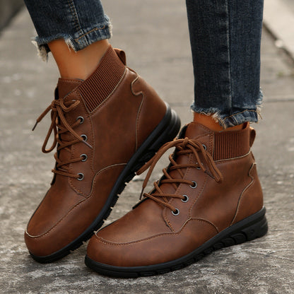 Elizabeth Ainsley Ankle Boots - Non-Slip Flat Comfort