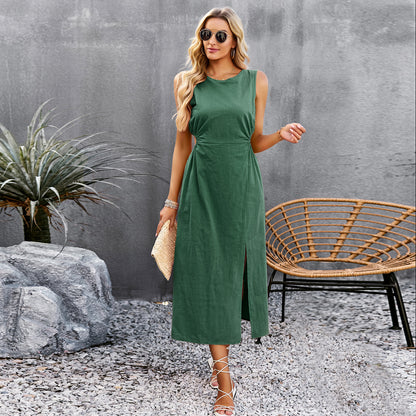 Chic Elizabeth Ainsley Sleeveless Summer Midi Dress