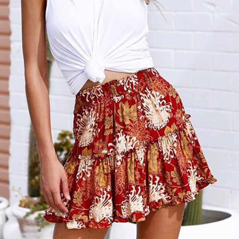 Vibrant Floral Print Skirt Elizabeth Ainsley
