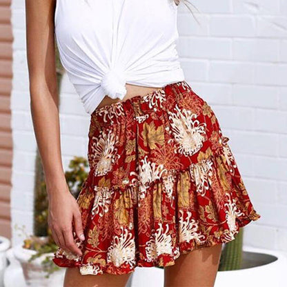 Vibrant Floral Print Skirt Elizabeth Ainsley