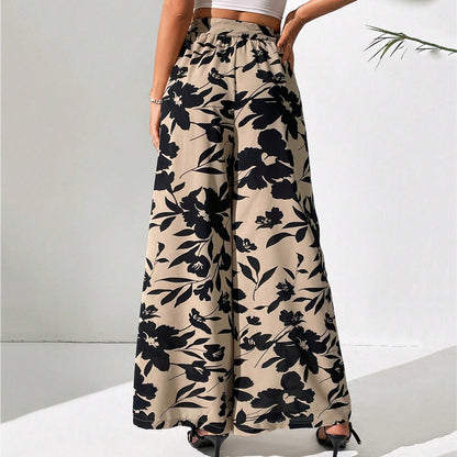 Floral High Waist Wide Leg Pants by Elizabeth Ainsley