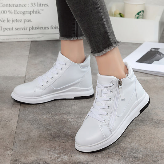 Sleek Leather Sneakers Elizabeth Ainsley Board Shoes