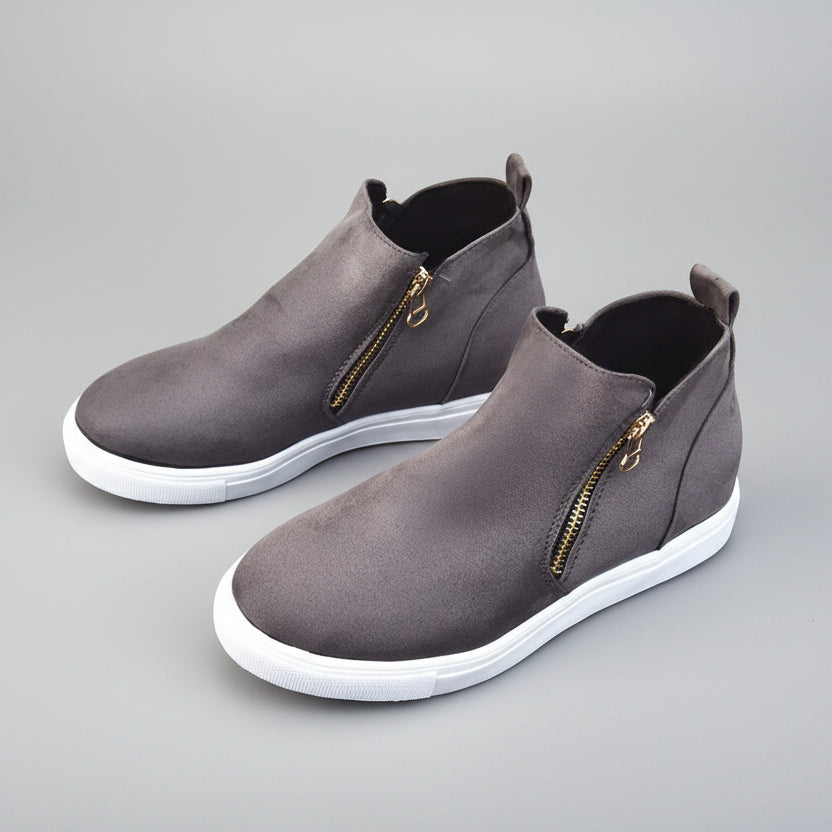 Chic Suede Round Toe Flats by Elizabeth Ainsley
