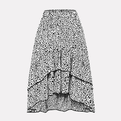 Floral Ruffle Midi Skirt by Elizabeth Ainsley