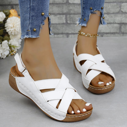 Chic Wedge Platform Sandals by Elizabeth Ainsley