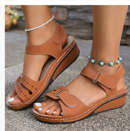 Chic Platform Wedge Sandals by Elizabeth Ainsley