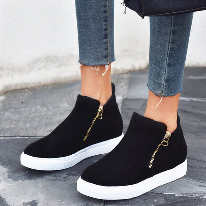 Chic Suede Round Toe Flats by Elizabeth Ainsley