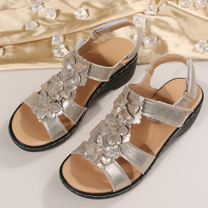 Floral Comfort Elizabeth Ainsley Wedge Sandals