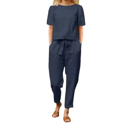 Vintage Linen Set by Elizabeth Ainsley - Summer Capri Outfit