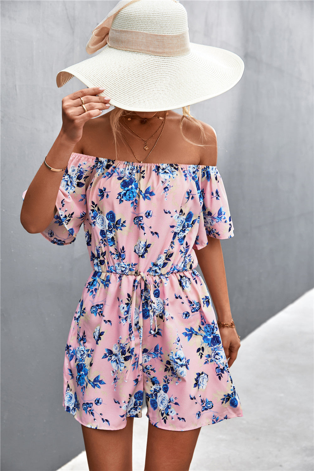 Floral Off-Shoulder Elizabeth Ainsley Jumpsuit