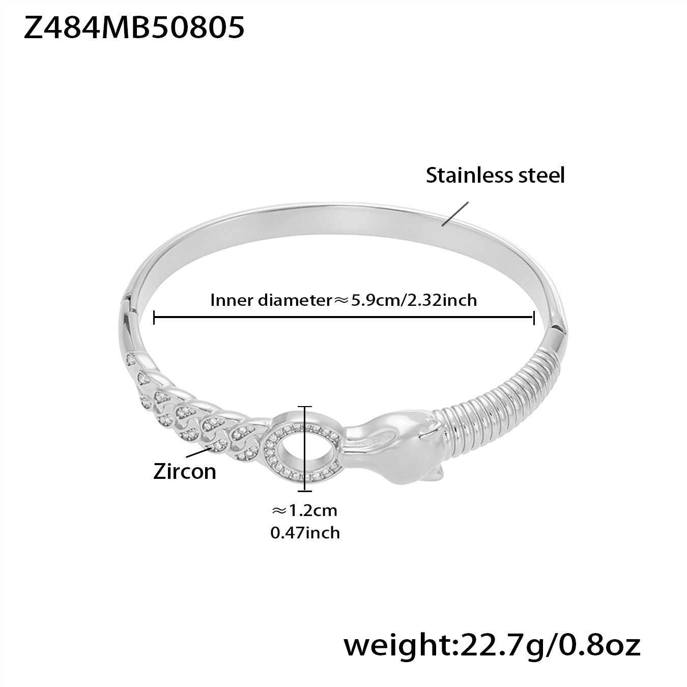 Statement Cuff Bracelet with Sculptural Open-End Design