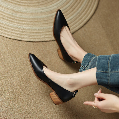 Elegant Sheepskin Low Heels by Elizabeth Ainsley