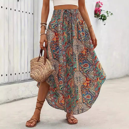 Boho Floral Elizabeth Ainsley A-Line Skirt