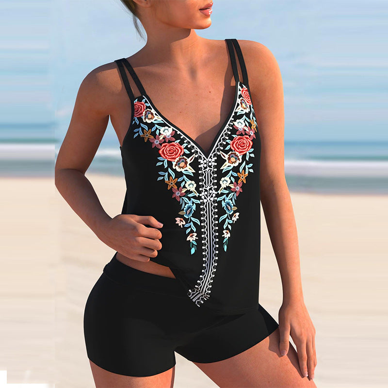Floral Print Plus Size Bikini by Elizabeth Ainsley