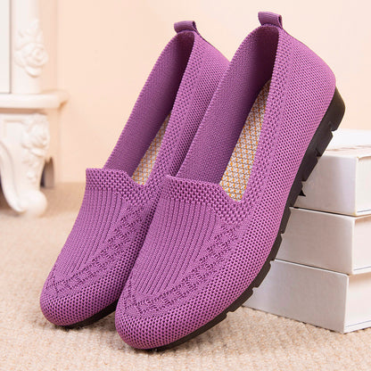 Breathable Elizabeth Ainsley Net Cloth Slip-On Shoes