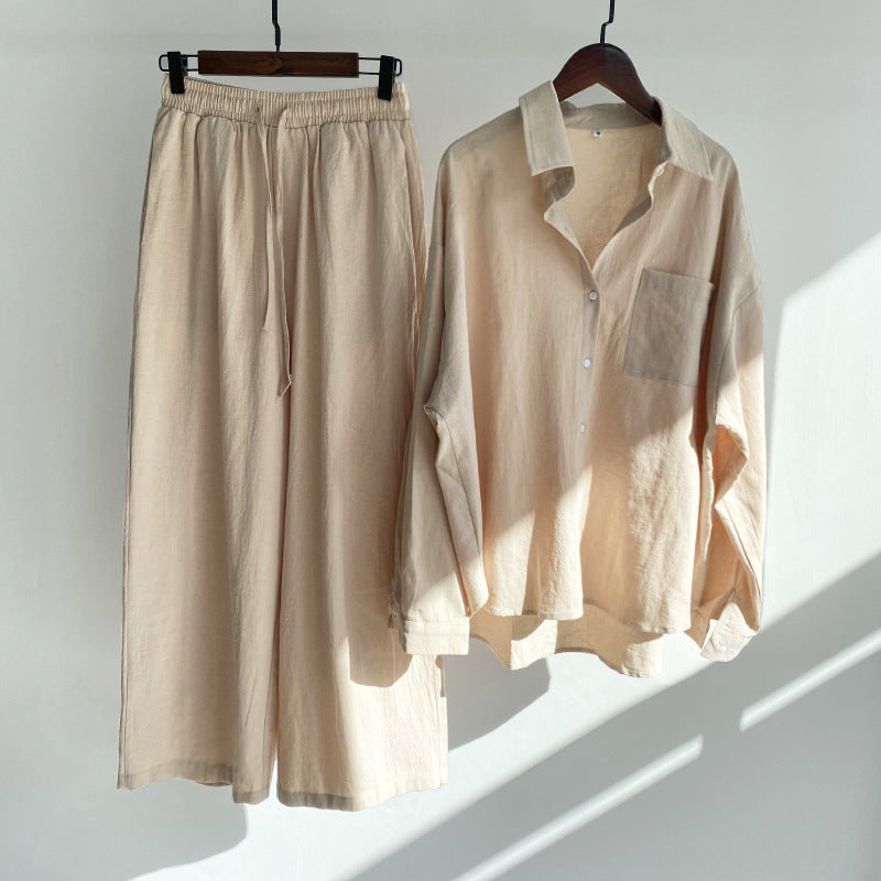 Relaxed Cotton Linen Set by Elizabeth Ainsley